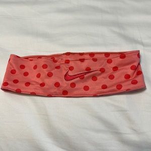 Nike headband orange polka dotted
